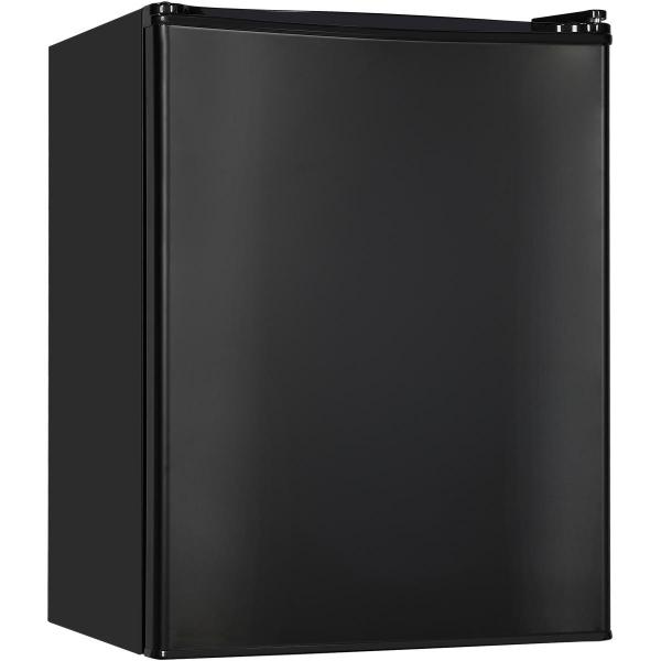 Exquisit KB60-V-090E Mini Standkühlschrank, 45 cm breit, 52L, LED Beleuchtung, Temperaturregelung, schwarz