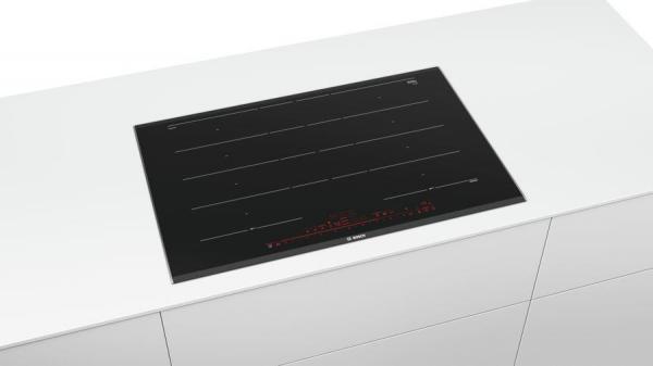 Bosch PXY875DW4E Serie 8 Induktionskochfeld, Glaskeramik, 80 cm breit, Alurahmen, PerfectFry Bratsensor
