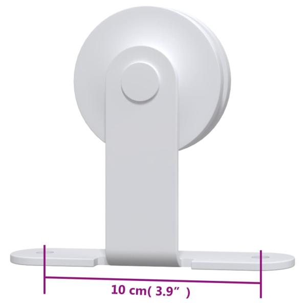 Schiebetürbeschlag 200 cm Stahl Weiß