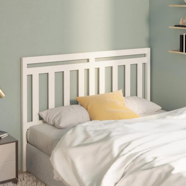 ARDEBO.de - Kopfteil Weiß 166x4x100 cm Massivholz Kiefer
