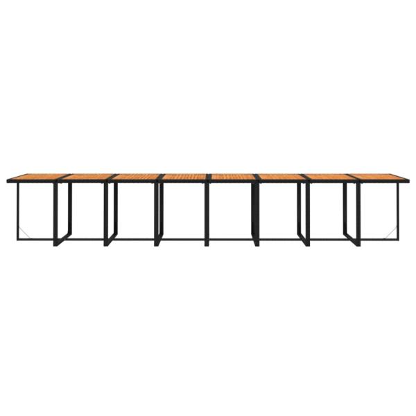 17-tlg. Garten-Essgruppe mit Kissen Schwarz Poly Rattan