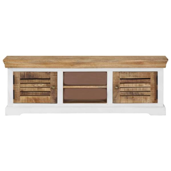 TV-Schrank 118 x 30 x 40 cm Massivholz Mango