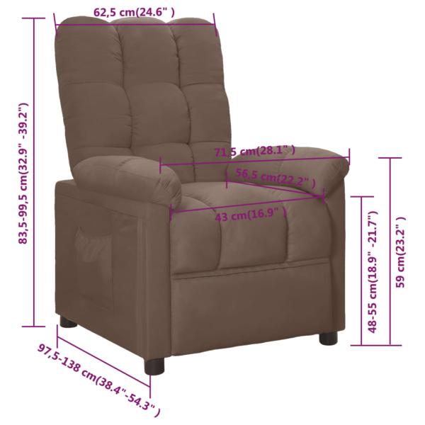 Relaxsessel Taupe Stoff