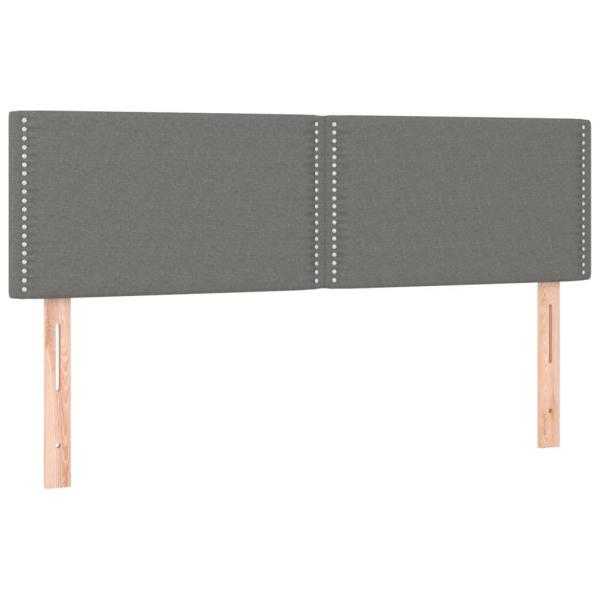 LED Kopfteil Dunkelgrau 144x5x78/88 cm Stoff