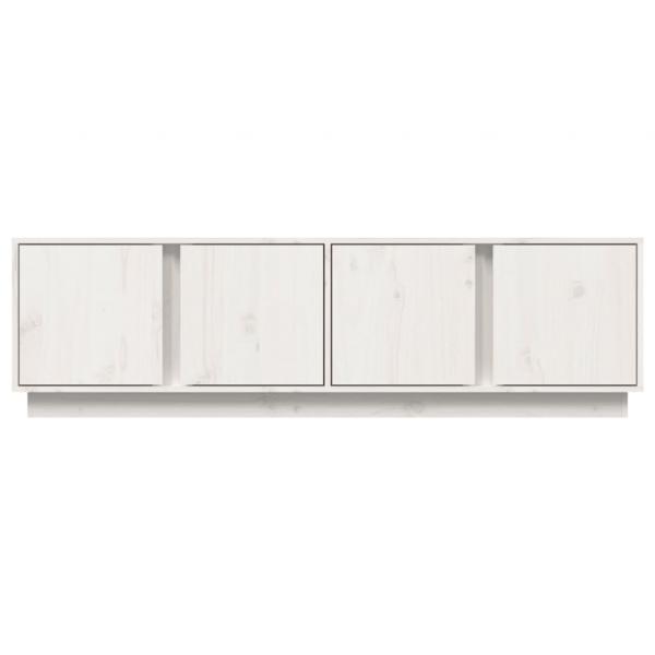 TV-Schrank Weiß 140x40x40 cm Massivholz Kiefer