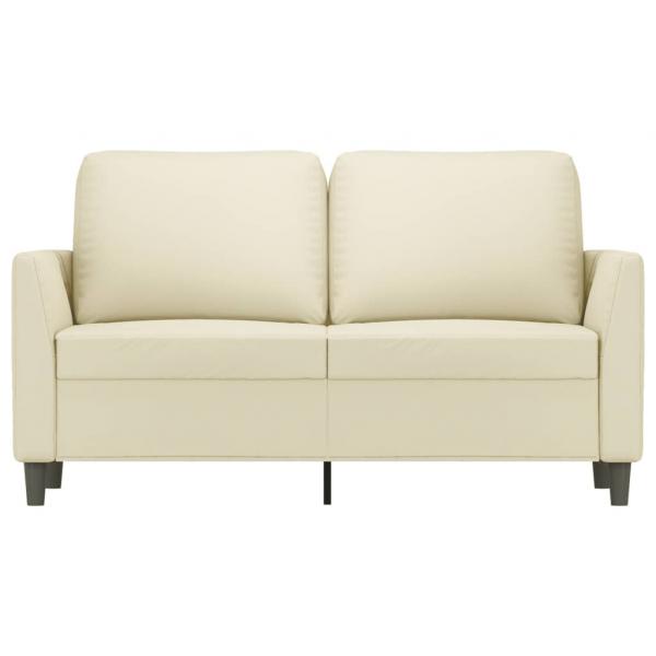 2-Sitzer-Sofa Creme 120 cm Kunstleder