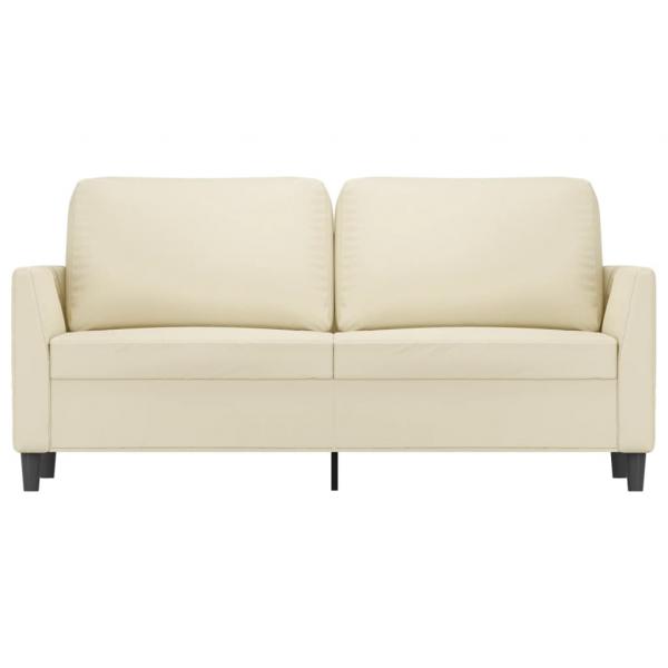 2-Sitzer-Sofa Creme 140 cm Kunstleder