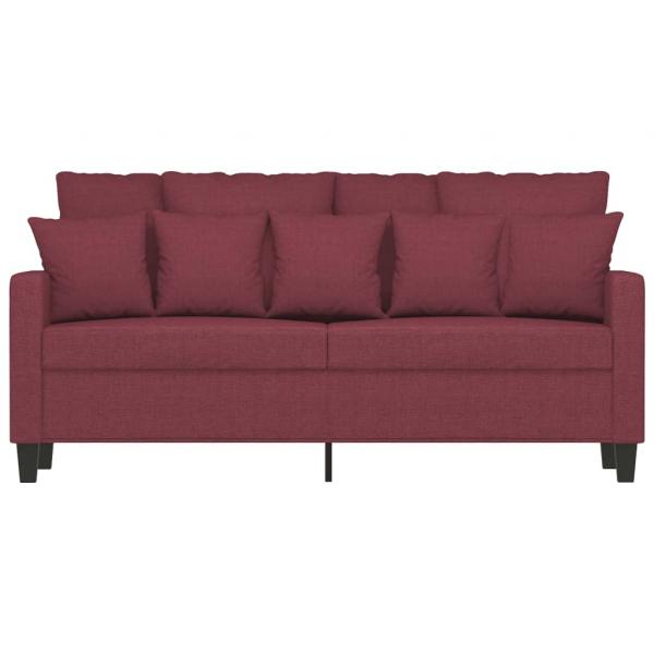 2-Sitzer-Sofa Weinrot 140 cm Stoff