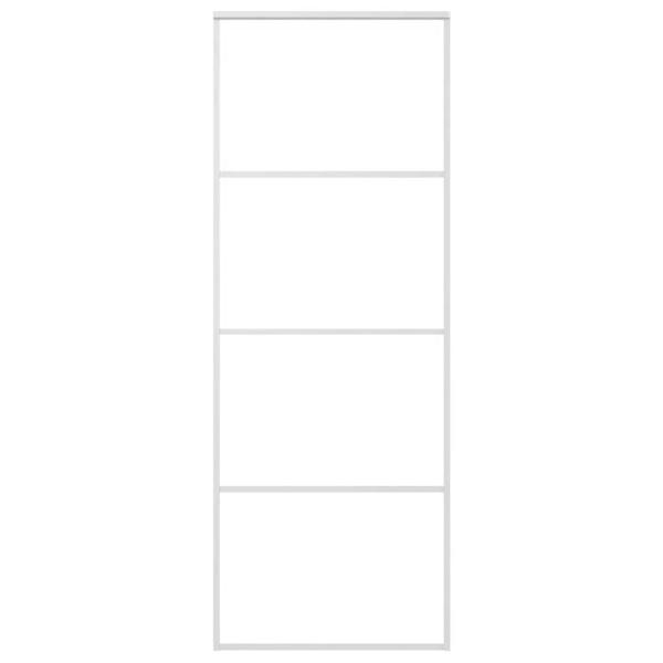 Schiebetür ESG-Glas und Aluminium 76x205 cm Weiß