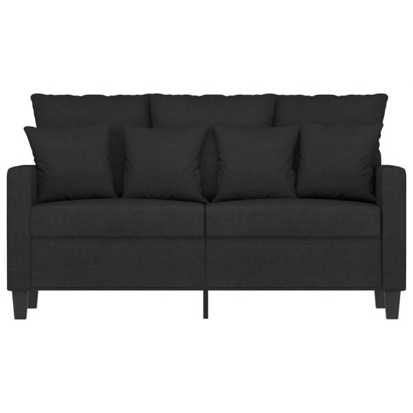 2-Sitzer-Sofa Schwarz 120 cm Stoff