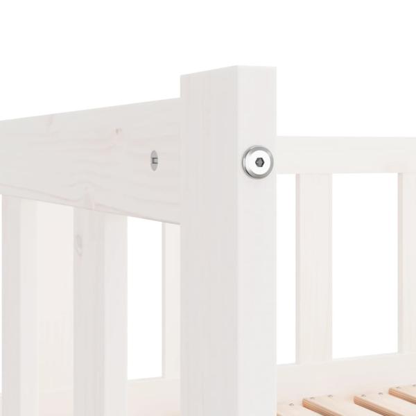 Tagesbett Ausziehbar Weiß 90x190 cm Massivholz Kiefer