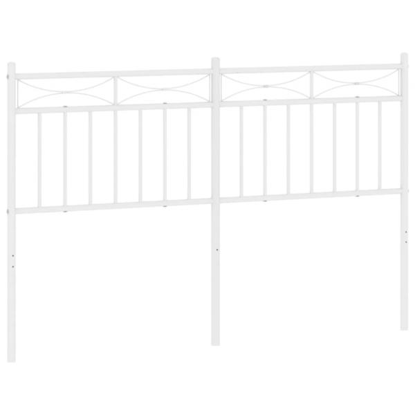 ARDEBO.de - Kopfteil Metall Weiß 135 cm