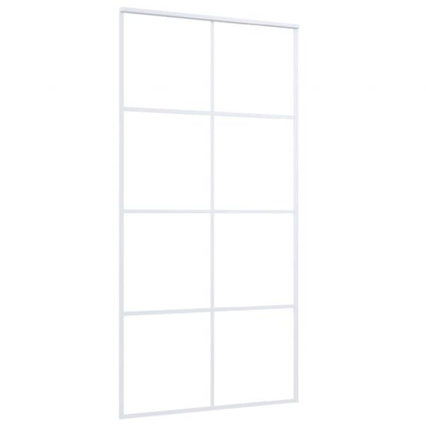 Schiebetür ESG Glas und Aluminium 102,5x205 cm Weiß