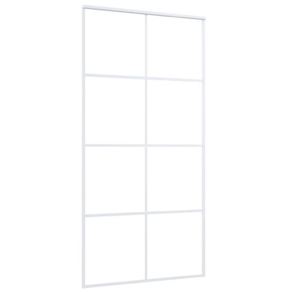 Schiebetür ESG Glas und Aluminium 102,5x205 cm Weiß