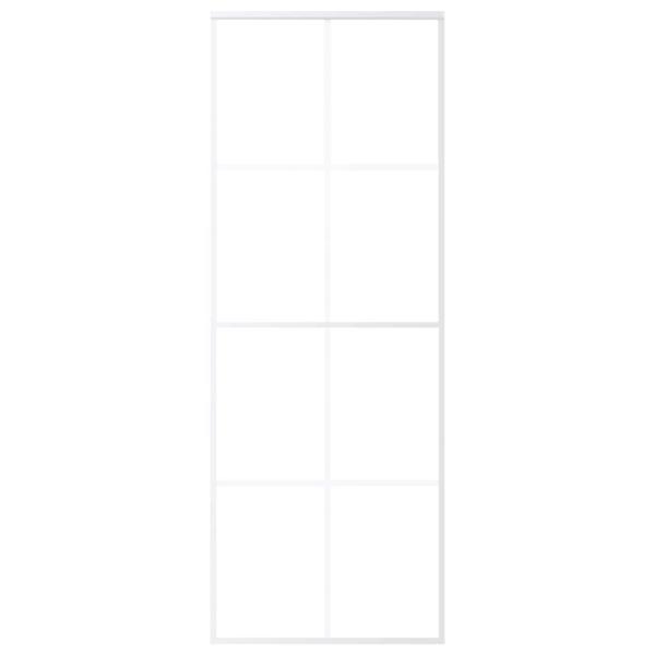 Schiebetür ESG-Mattglas und Aluminium 76x205 cm Weiß