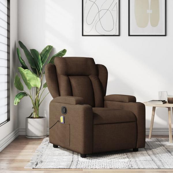 ARDEBO.de - Massagesessel Braun Stoff