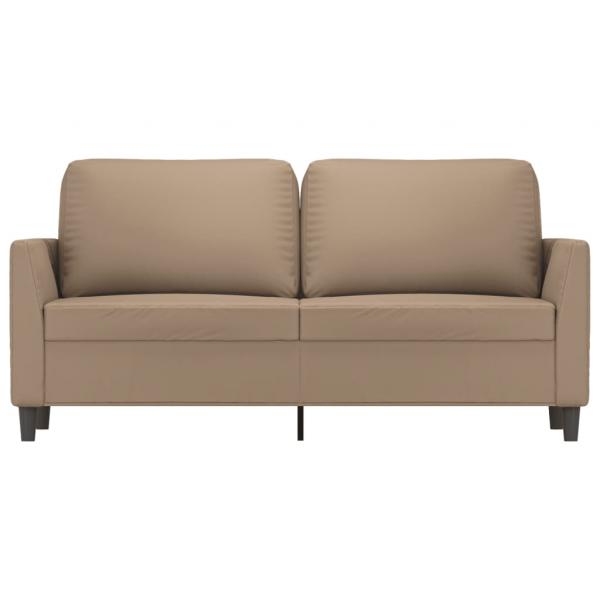 2-Sitzer-Sofa Cappuccino-Braun 140 cm Kunstleder