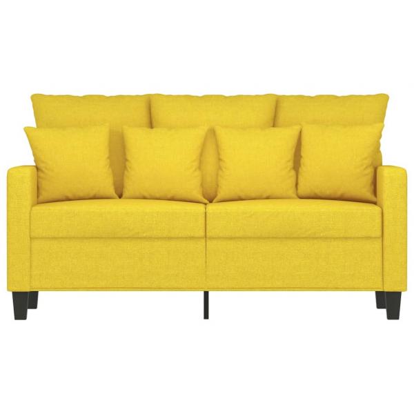 2-Sitzer-Sofa Hellgelb 120 cm Stoff