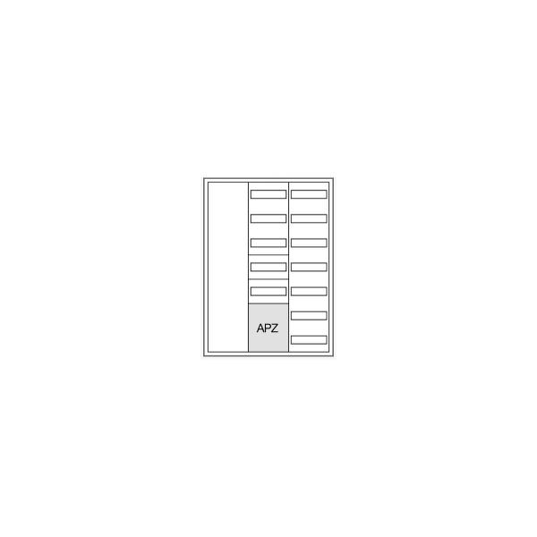 Hager ZB33SYS013 Systemschrank, univers Z, APZ2, 2xRfZ, VT10, 1100x800x205 mm, 3-Feld