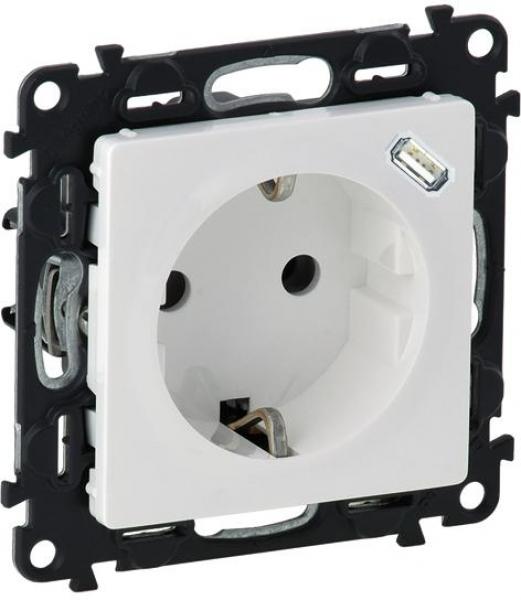 ARDEBO.de Legrand 753135 Valena Life Steckdose mit Kinderschutz USB-C Ladestecker, ultraweiß