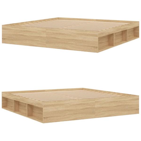 Bettgestell Sonoma-Eiche 200x200 cm