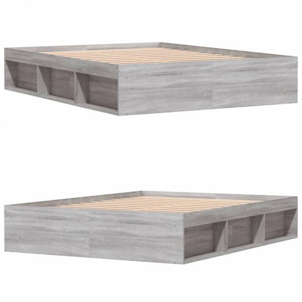 Bettgestell Grau Sonoma 140x190 cm