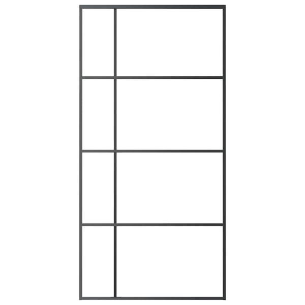 Schiebetür ESG Glas und Aluminium 102,5x205 cm Weiß