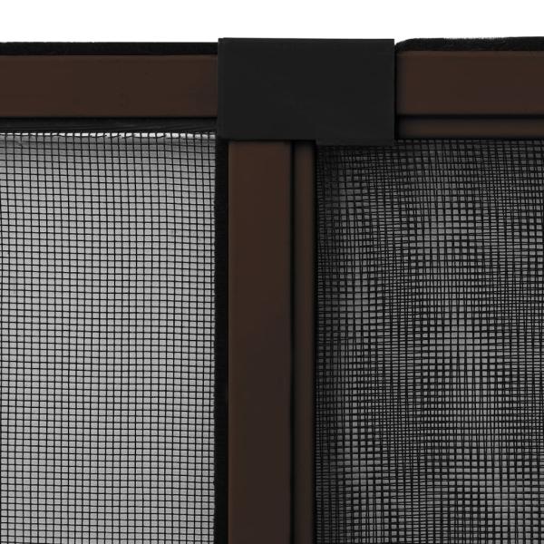 Ausziehbarer Insektenschutz für Fenster Braun (75-143)x50 cm