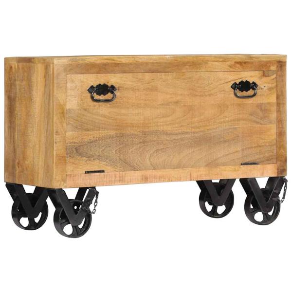 Schuhschrank 86 x 35 x 55 cm Massivholz Mango