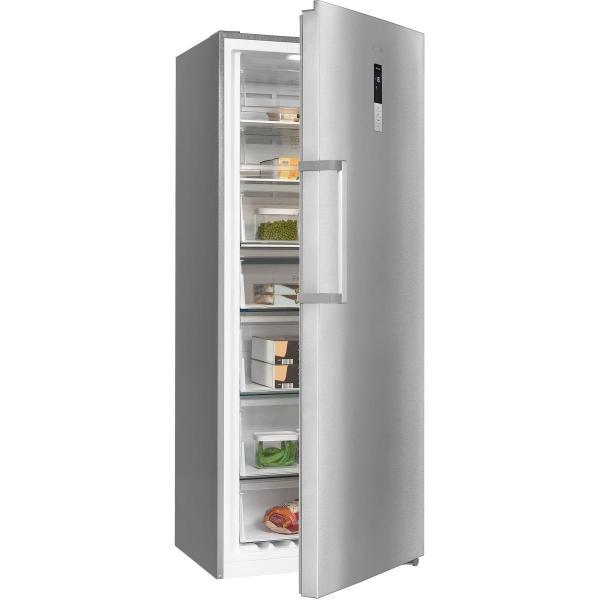 Exquisit GS380-NF-H-050E Stand Gefrierschrank, 71cm breit, 380 L, Digitale Kontrolle, inoxlook