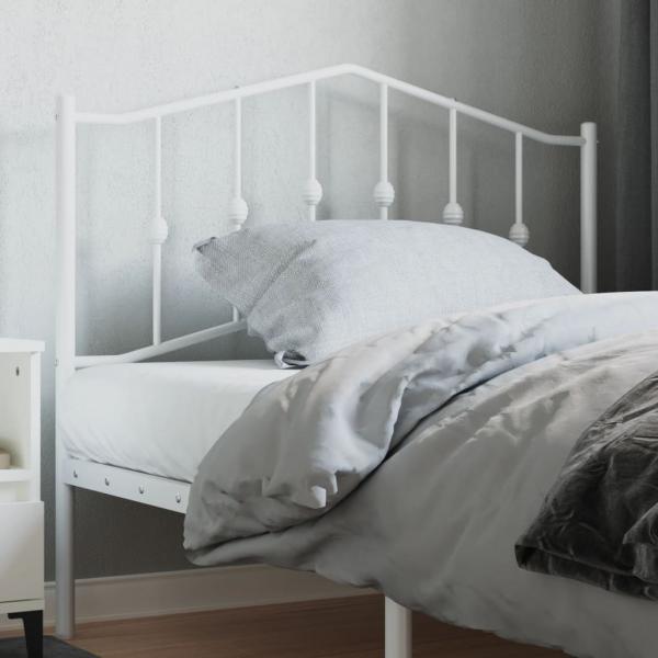 ARDEBO.de - Kopfteil Metall Weiß 107 cm