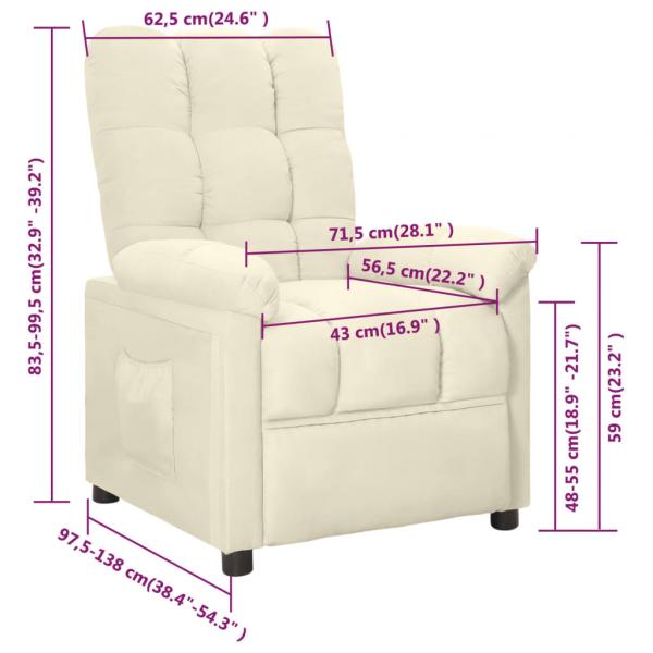 Relaxsessel Creme Stoff