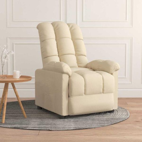 Relaxsessel Creme Stoff