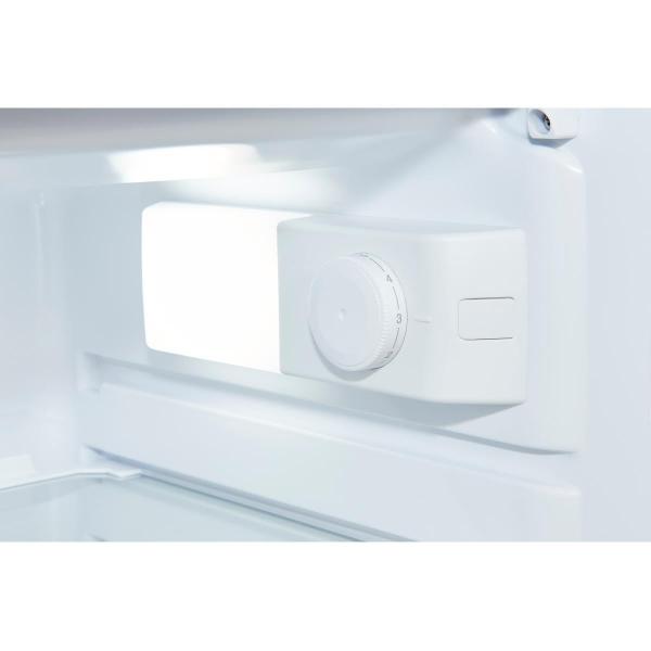 Exquisit KS16-4-HE-040E Standkühlschrank, 55 cm breit, 109L, Temperatureinstellung, LED Beleuchtung, Gemüseschublade, Eierablagen, edelstahloptik