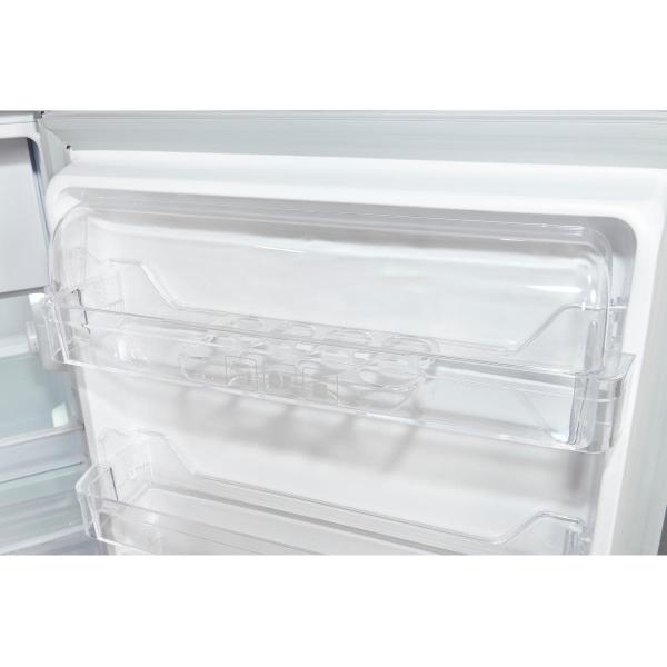 Exquisit KS16-4-HE-040E Standkühlschrank, 55 cm breit, 109L, Temperatureinstellung, LED Beleuchtung, Gemüseschublade, Eierablagen, edelstahloptik