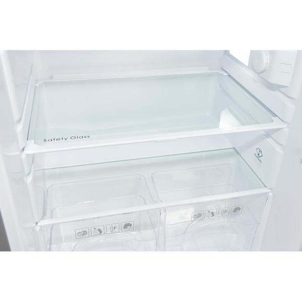 Exquisit KS16-4-HE-040E Standkühlschrank, 55 cm breit, 109L, Temperatureinstellung, LED Beleuchtung, Gemüseschublade, Eierablagen, edelstahloptik