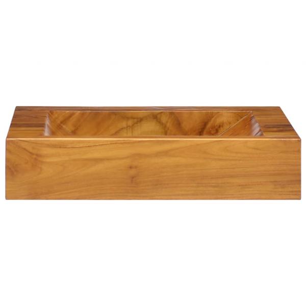 Waschbecken Massivholz Teak 50x35x10 cm