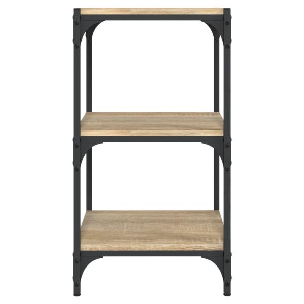 Bücherregal Sonoma-Eiche 40x33x70,5 cm Holzwerkstoff und Stahl