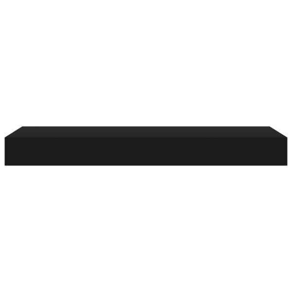 Schweberegal mit Schublade Schwarz 80x25x8 cm