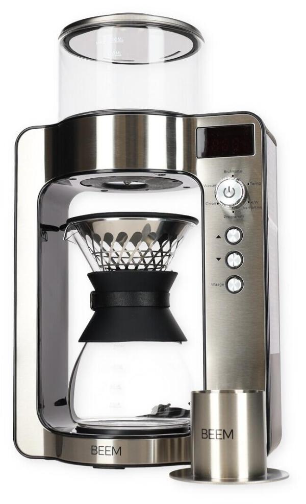BEEM Pour Over Filter-Kaffeemaschine, mit Waage, Glas, 750ml, 1500W, edelstahl (03597)