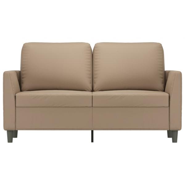 2-Sitzer-Sofa Cappuccino-Braun 120 cm Kunstleder