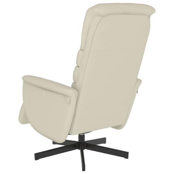 Relaxsessel mit Fußteil Creme Kunstleder