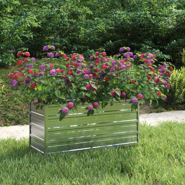 ARDEBO.de - Garten-Hochbeet 100x40x45 cm Verzinkter Stahl Silber