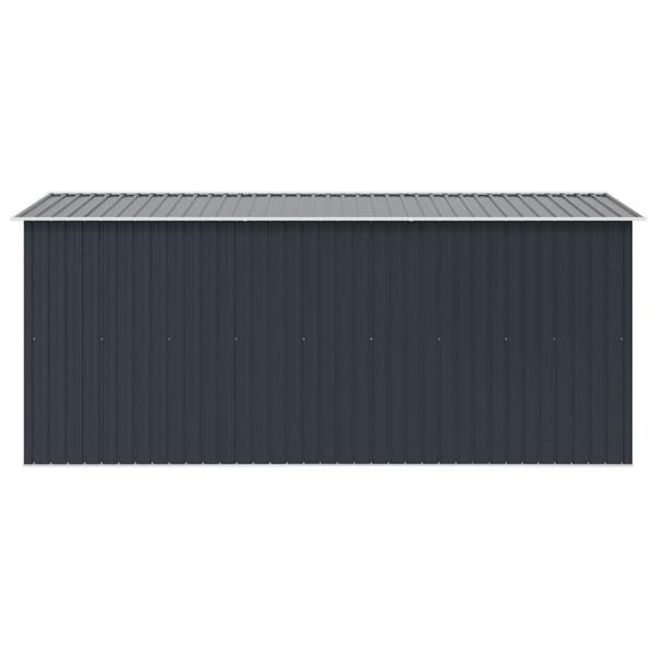 Gerätehaus 257x392x181 cm Metall Anthrazit