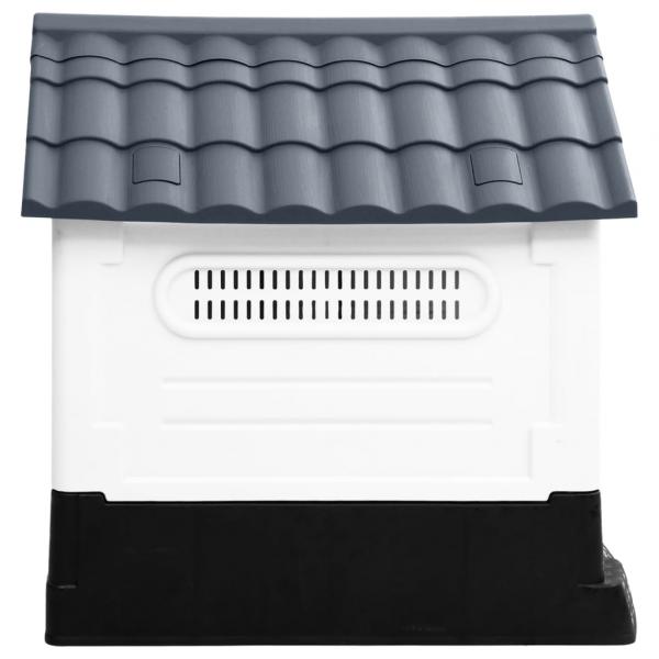 Hundehütte Grau 57x68x66 cm Polypropylen