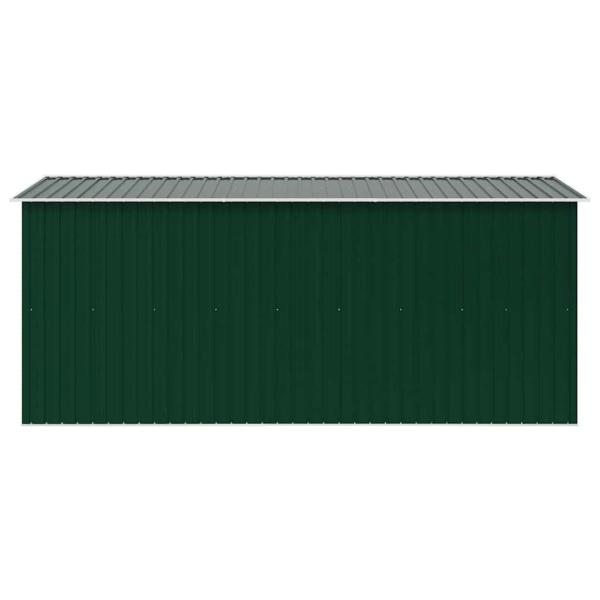 Gerätehaus 257x392x181 cm Metall Grün