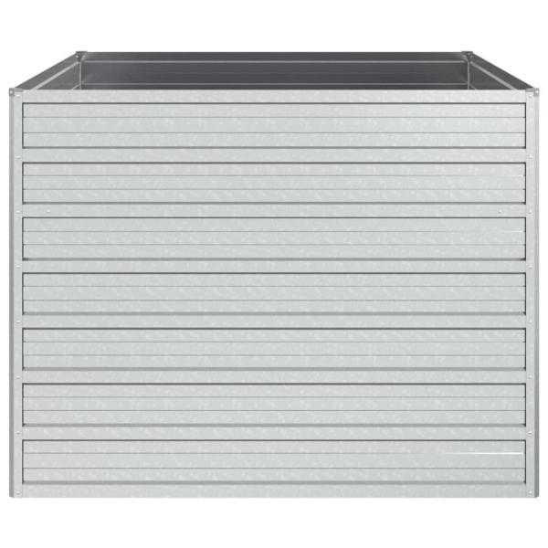 Garten-Hochbeet 100x100x77 cm Verzinkter Stahl Silber