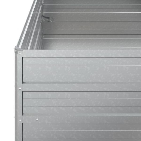 Garten-Hochbeet 100x100x77 cm Verzinkter Stahl Silber