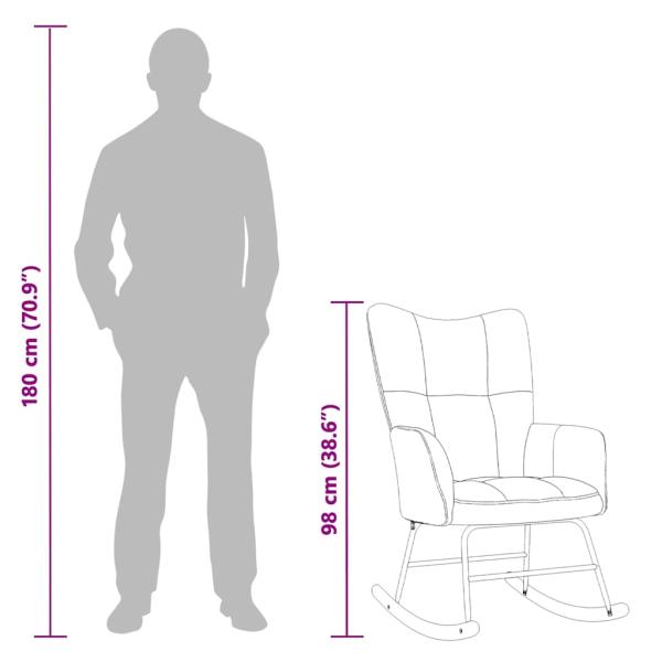 Schaukelstuhl Schwarz Samt