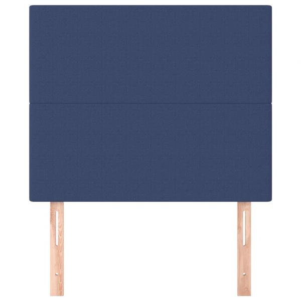 Kopfteile 2 Stk. Blau 90x5x78/88 cm Stoff